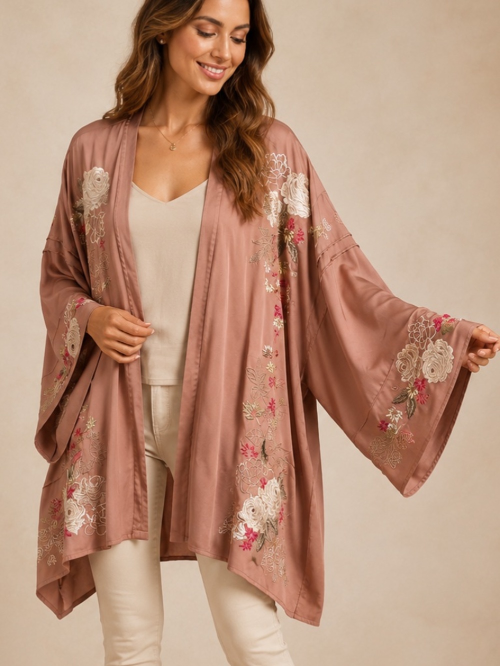 NWT DG2 Embroidered Kimono Topper - SzS